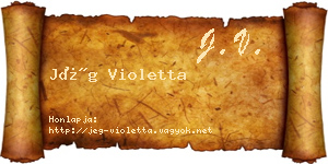 Jég Violetta névjegykártya